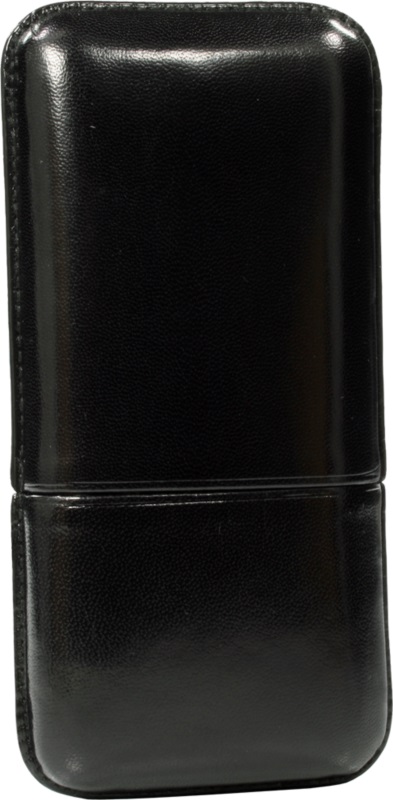 MARTIN WESS BLACK COWHIDE// GOATSKIN LEATHER 2 ROBUSTO CIGAR CASE ** NEW **