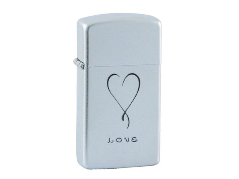 ZIPPO /"ZIPPO LOGO/" SATIN FINISH TT LIGHTER 60001973 ** NEW IN BOX **